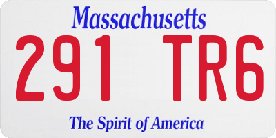 MA license plate 291TR6