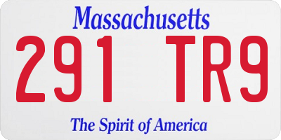 MA license plate 291TR9