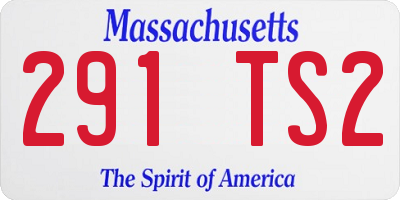 MA license plate 291TS2