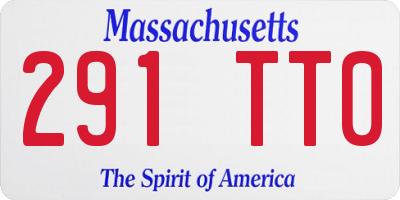 MA license plate 291TT0