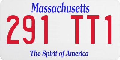 MA license plate 291TT1