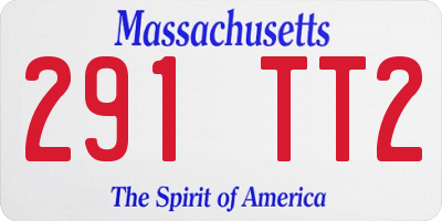 MA license plate 291TT2