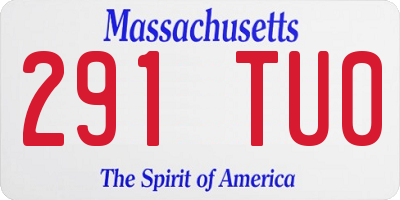 MA license plate 291TU0