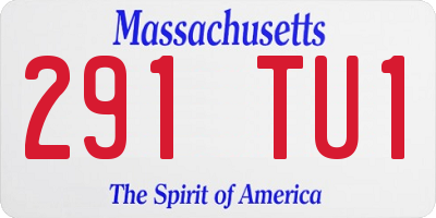 MA license plate 291TU1