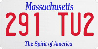 MA license plate 291TU2