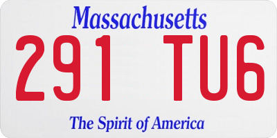 MA license plate 291TU6