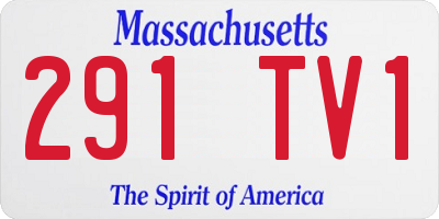 MA license plate 291TV1