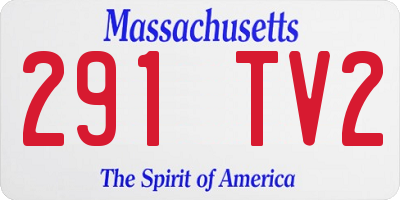 MA license plate 291TV2