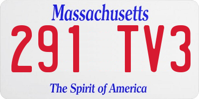 MA license plate 291TV3