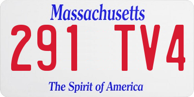 MA license plate 291TV4