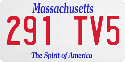 MA license plate 291TV5