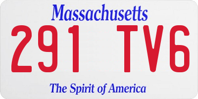 MA license plate 291TV6