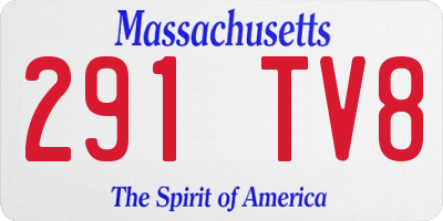 MA license plate 291TV8