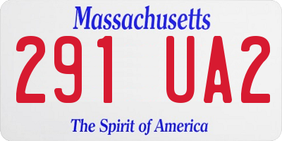 MA license plate 291UA2