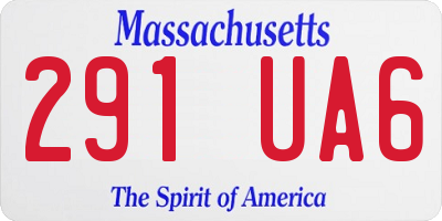 MA license plate 291UA6