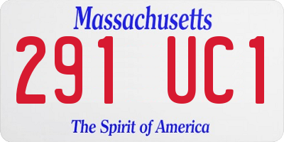 MA license plate 291UC1