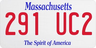 MA license plate 291UC2