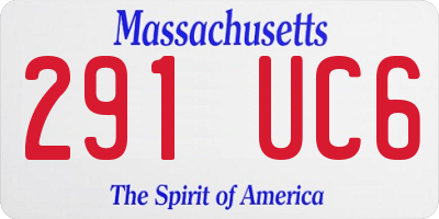 MA license plate 291UC6