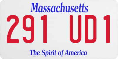 MA license plate 291UD1