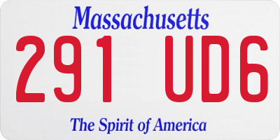 MA license plate 291UD6