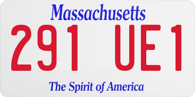MA license plate 291UE1