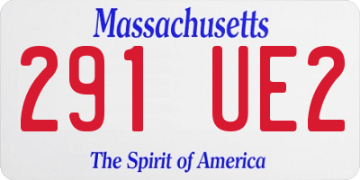MA license plate 291UE2