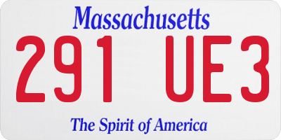 MA license plate 291UE3