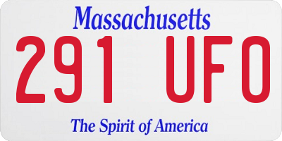 MA license plate 291UF0