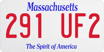 MA license plate 291UF2