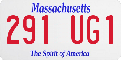 MA license plate 291UG1