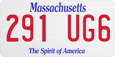 MA license plate 291UG6