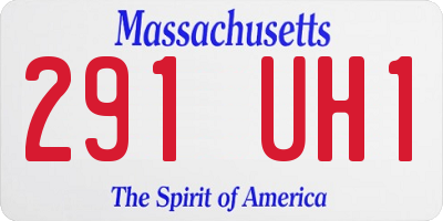 MA license plate 291UH1