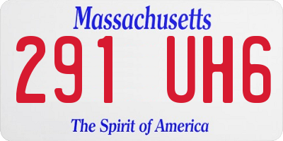 MA license plate 291UH6