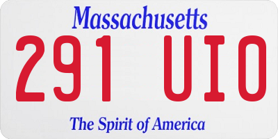MA license plate 291UI0