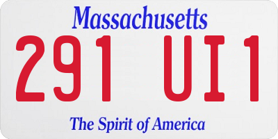 MA license plate 291UI1