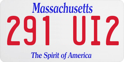 MA license plate 291UI2