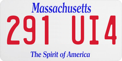 MA license plate 291UI4
