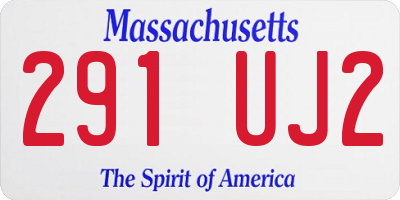 MA license plate 291UJ2