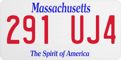 MA license plate 291UJ4