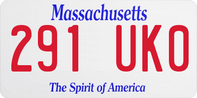 MA license plate 291UK0
