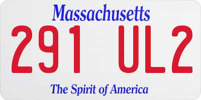 MA license plate 291UL2