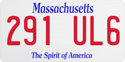 MA license plate 291UL6