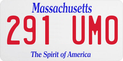 MA license plate 291UM0