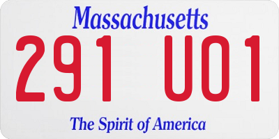 MA license plate 291UO1