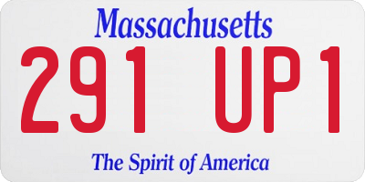 MA license plate 291UP1