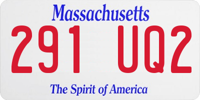MA license plate 291UQ2