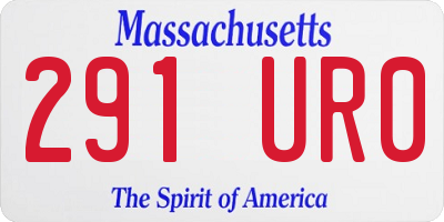 MA license plate 291UR0