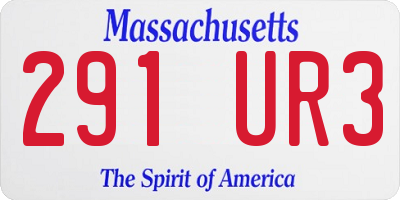 MA license plate 291UR3