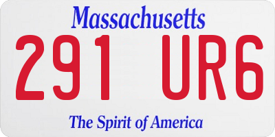 MA license plate 291UR6