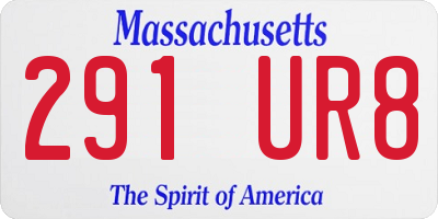 MA license plate 291UR8